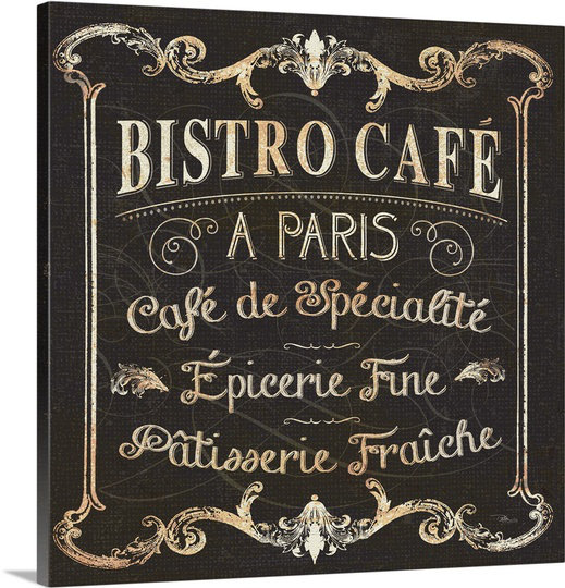 'Parisian Signs Square II Vintage Advertisement House of Hampton® 