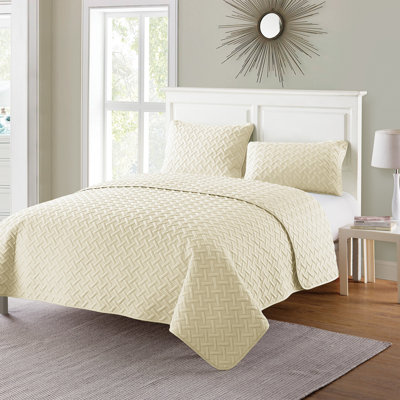 Ensemble de courtepointe à tissage de panier Nina