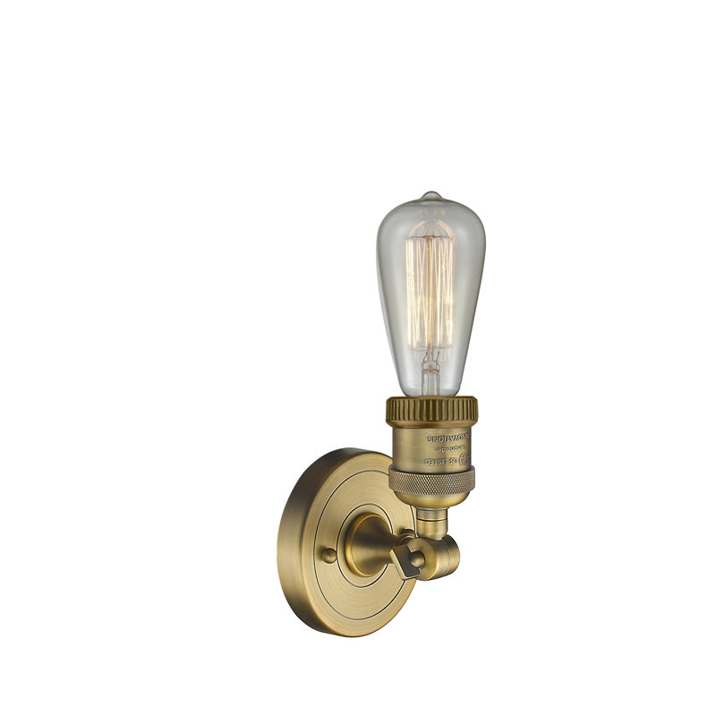 Chickerell Armed Sconce, No Bulb Included, Brushed Brass