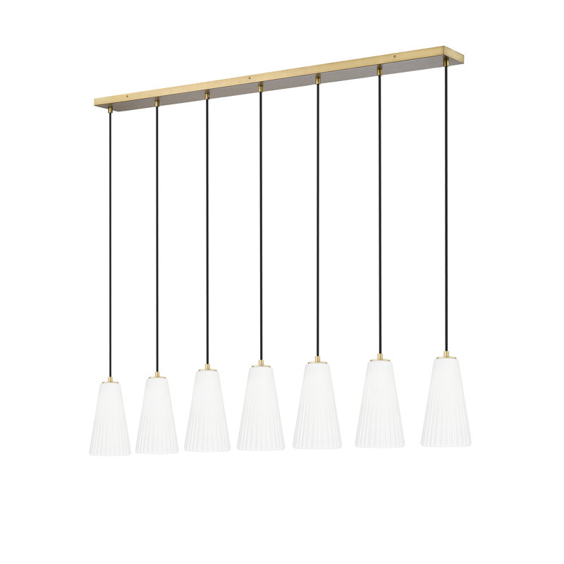 Farrell 5 Light Linear Chandelier, Gold, 11'' H x 6'' W x 54'' D