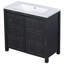 Ensemble de meuble-lavabo simple avec plateau en résine Elyannah