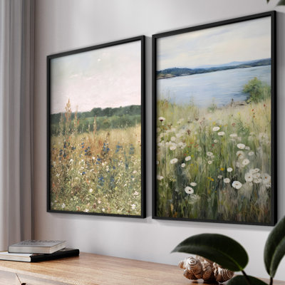 «Vintage Landscape LX III», 2 pièces sur papier