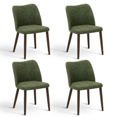 Chaise rembourrée en bois massif 18 po H
