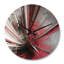 Deep Deep Middle - Horloge murale moderne, horloge murale en métal rouge-57905905