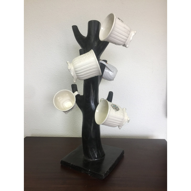 Katlyn Wood Mug Tree, Black