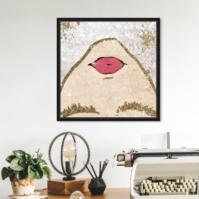 Fashion and Glam, paillettes, portrait de femme convoitée - Impression sur toile