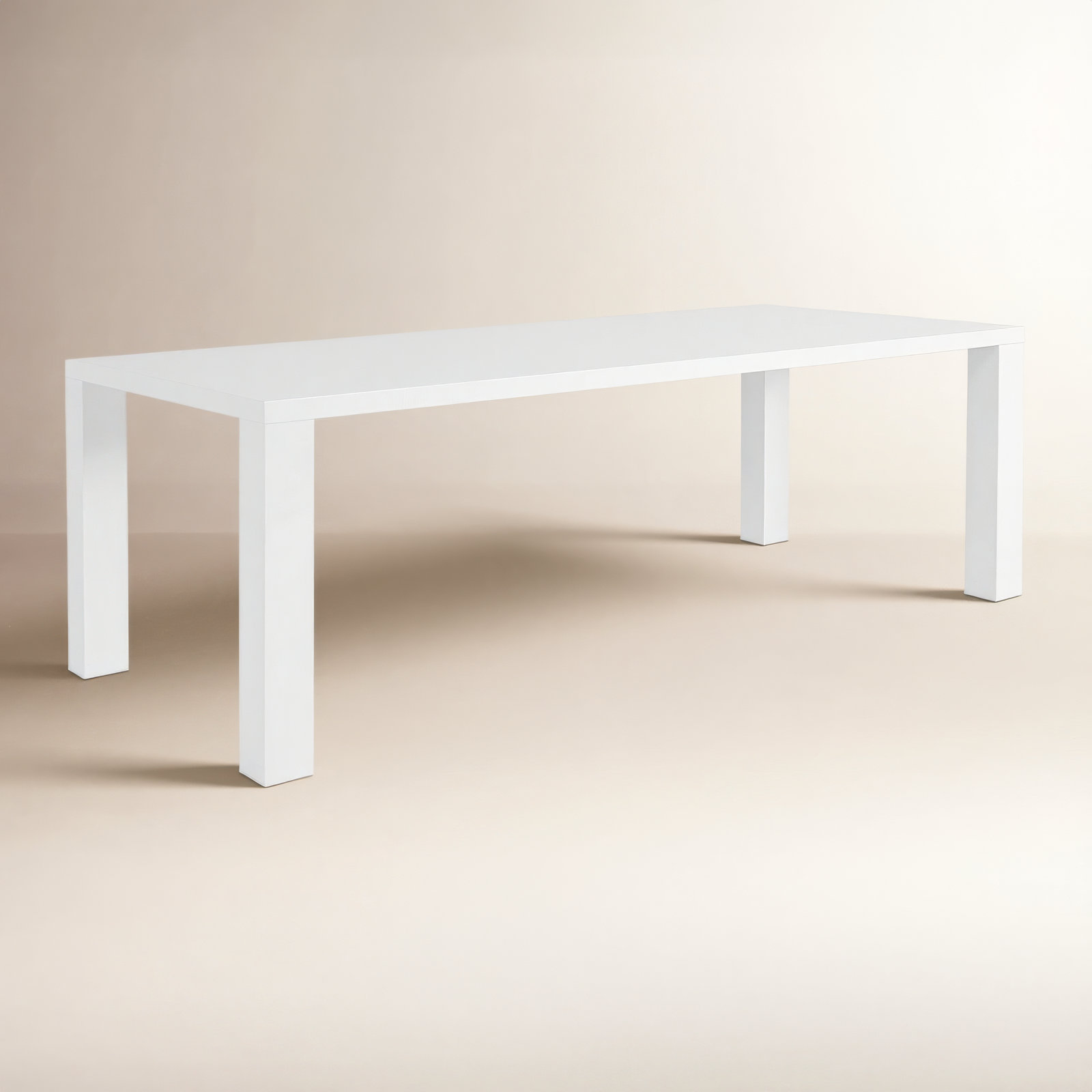 Carson Dining Table, 29" H x 84.3" L x 36.2" W, White