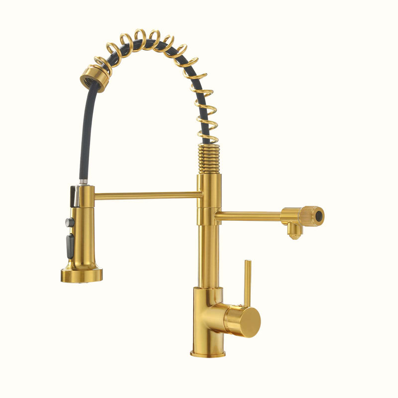 HOOSENG Pull Down Touch Kitchen Faucet, Gold