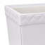 White Tufted Leather Bin