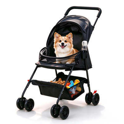 Foldable Lightweight Pet Stroller For Small Cats & Dogs