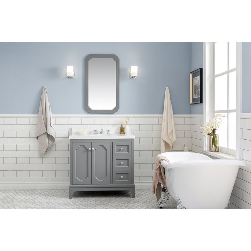 Queen 36" Single Bathroom Vanity Set, Cashmere Gray, Standard