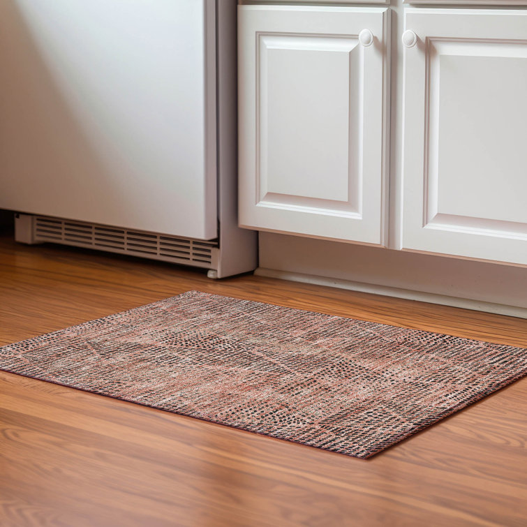 Premium Machine Washable Cerrito AMF591 Salmon Rug