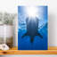 Whale Shark Rays Peaceful Serene Tranquil Shark Whale Nature Ocean Wall Art Print 1 Piece Wrapped Canvas Wall Art-1502577091