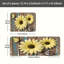 Marguerite jaune avec papillon, ensemble de 2 tapis de cuisine