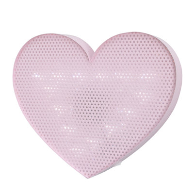 Lighted Mesh Pink Heart Decorative Figure