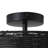 Maddyn 3-E26 Light Bulbs Rattan Handmade Woven Black Finished Dimmable Flush Mount Ceiling Light
