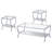 Seroff Chrome 3-piece Coffee Table Set