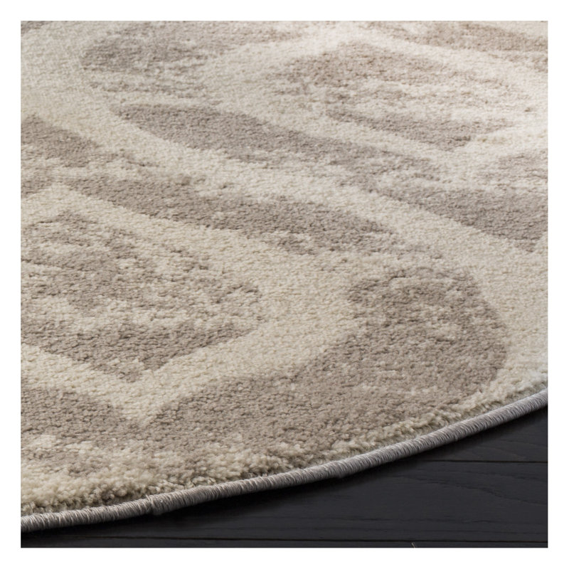 Ardrey Performance Geometric Rug, Round 5'1"