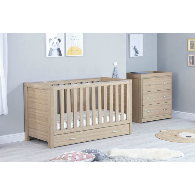 Luno 2 Piece Room Set with Drawer, Oak