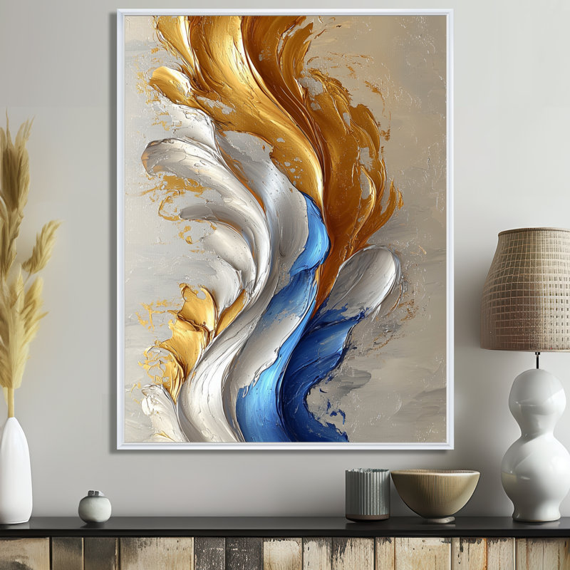 Art mural Radelange, Impression encadrée flottante, H 20 po x l 12 po, Blanc