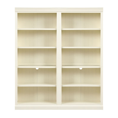Ensemble de bibliothèque en bois avec bande lumineuse, ensemble de bibliothèque décorative à 5 niveaux avec tablettes réglables, organisateur de rangement, ensemble de tablettes de rangement autoportantes pour le salon, le bureau personnel