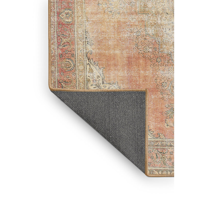 Tapis d'intérieur en laine tissé à la machine oriental rouge / gris, Rectangle 5 pi x 7 pi