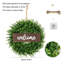 Couronne d'eucalyptus artificiel vert 50 cm / 19,6 po avec panneau de bienvenue