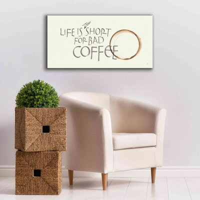 «Coffee Sayings I» par Chris Paschke, estampe numérique sur toile