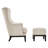 Caistor Upholstered Wingback Chair with Ottoman-306395784