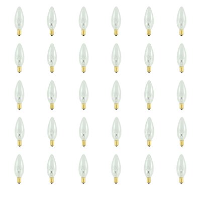 JCD-Type Lamp Torpedo B10 Chandelier Light Bulbs with European (E14) Screw Base, 5 Watt, 2700K -  Bulbrite Industries, 861202