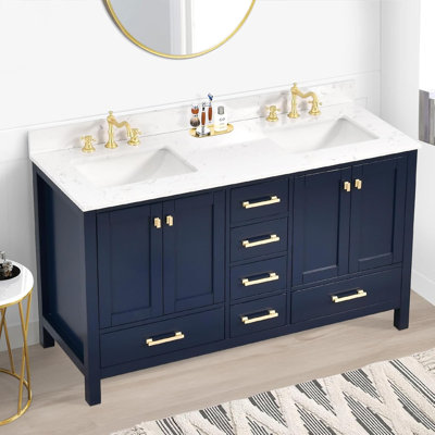 Meuble-lavabo 24 po avec lavabo blanc doux