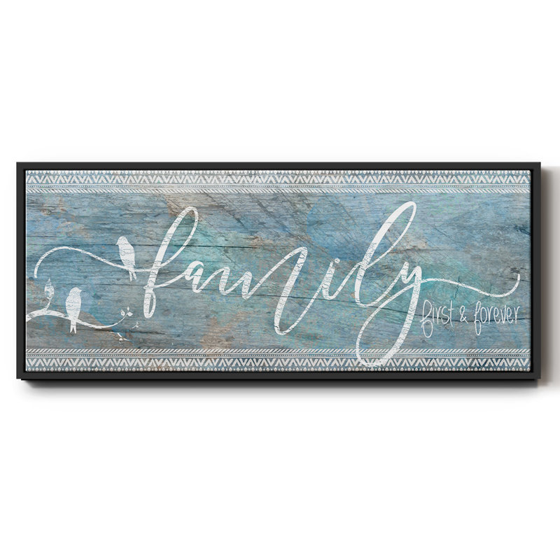 Family First- Framed Canvas, 20" H x 50" W
