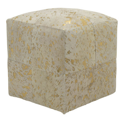 Rutha Square Leather Ottoman