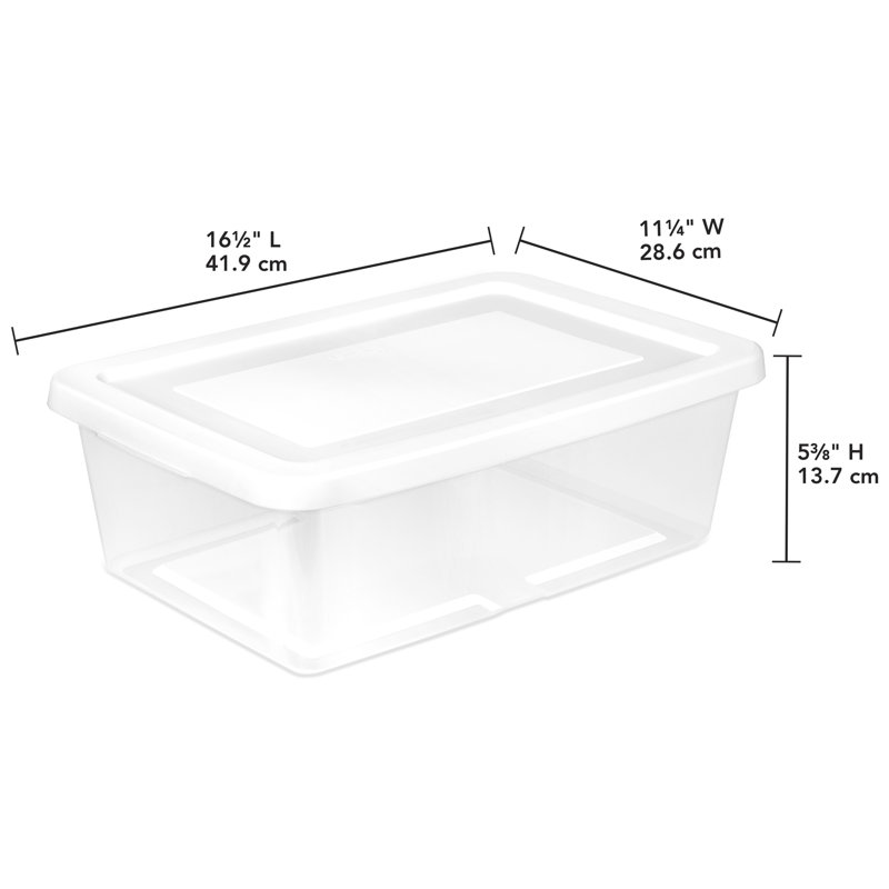 Sterilite 12Qt Storage Box, Stackable Plastic Container, Home Organizer, 24 Pack