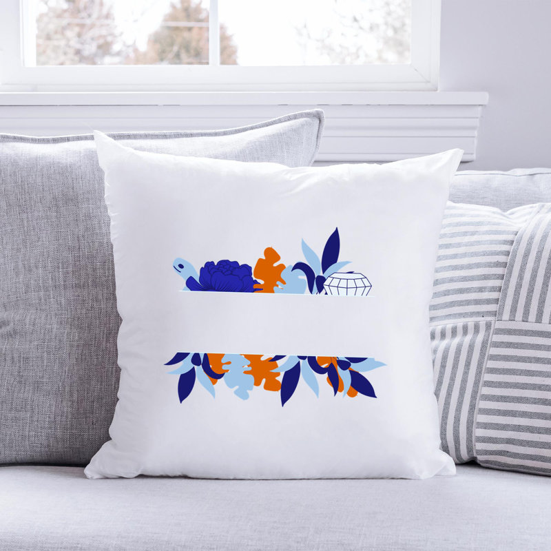 Nautical Sea Life_222 - Coussin décoratif en polyester, H 16 po x l 16 po