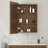 20" W X 28" H Wide Frame Walnut Wood Medicine Cabinet with Mirror, Adjustable Shelves, Soft-Close Hinges and Reversible Door, Wall-Mount or Recessed for Makeup, Shaving or Bathroom Vanity Storage-2035901595-2016668048