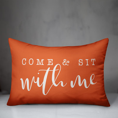 Textual Outdoor Throw Pillow