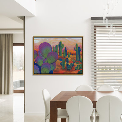 «Desert Sonata III» par David Erickson - peinture sur toile à cadre flottant