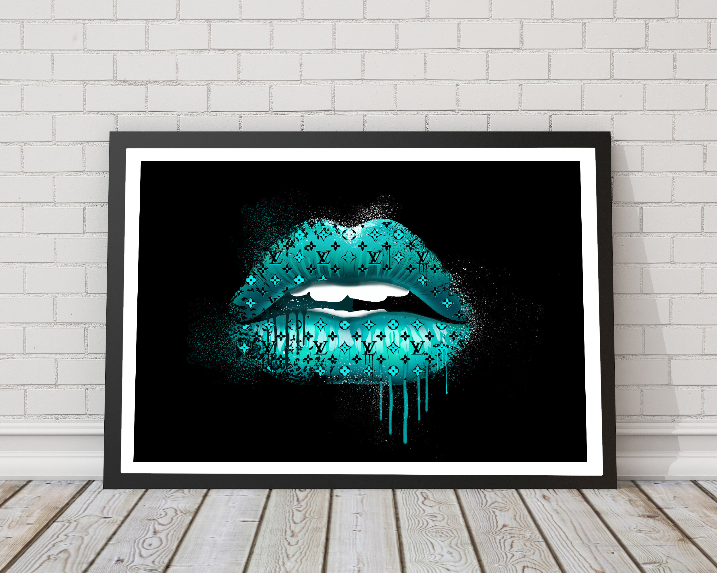 East Urban Home LV Lips - Picture Frame Print on Paper
