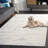 Alonie Hand Tufted Wool/Pet/Cotton Abstract Rug in Ivory/Light Blue-306488815