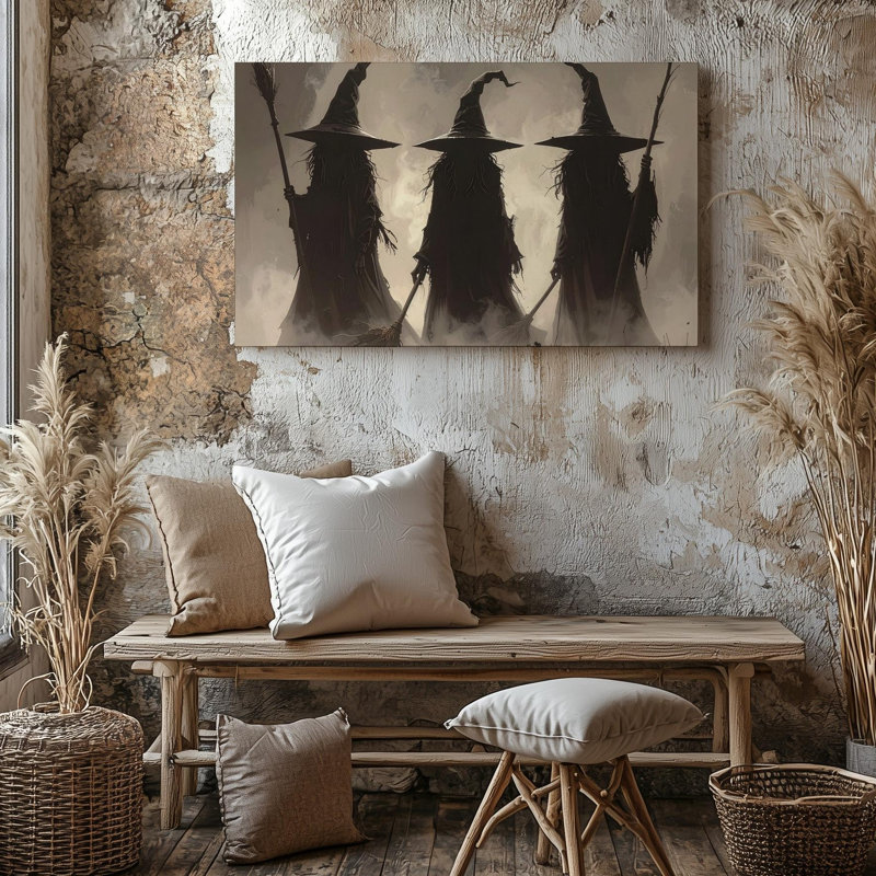 Witch Coven In Brouillard Minimalist, H 9 po x l 12 po