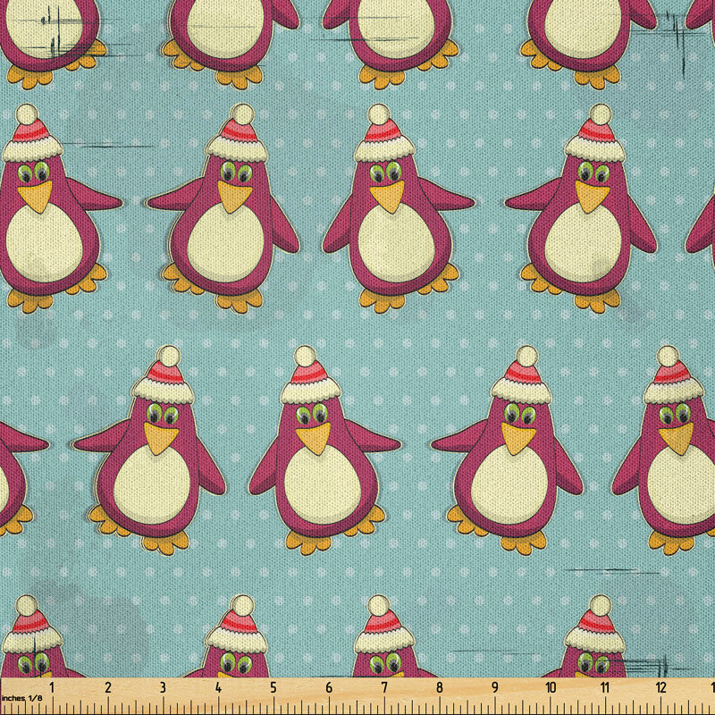 Alsworth Funny Arctic Penguins Fabric