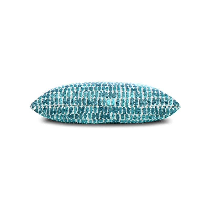 Thumbprint Sunbrella® Throw Square Indoor/Outdoor Pillow Cover & Insert by Elaine Smith, Aruba, 20"H x 20"W
