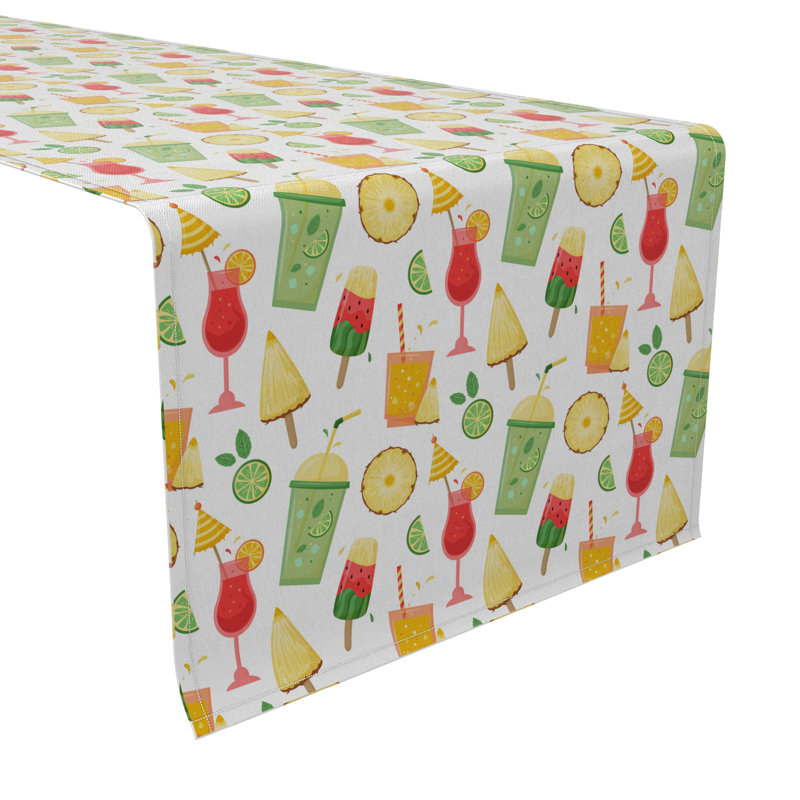 Rectangular Cotton Twill Tablecloth, 90" L x  16" W