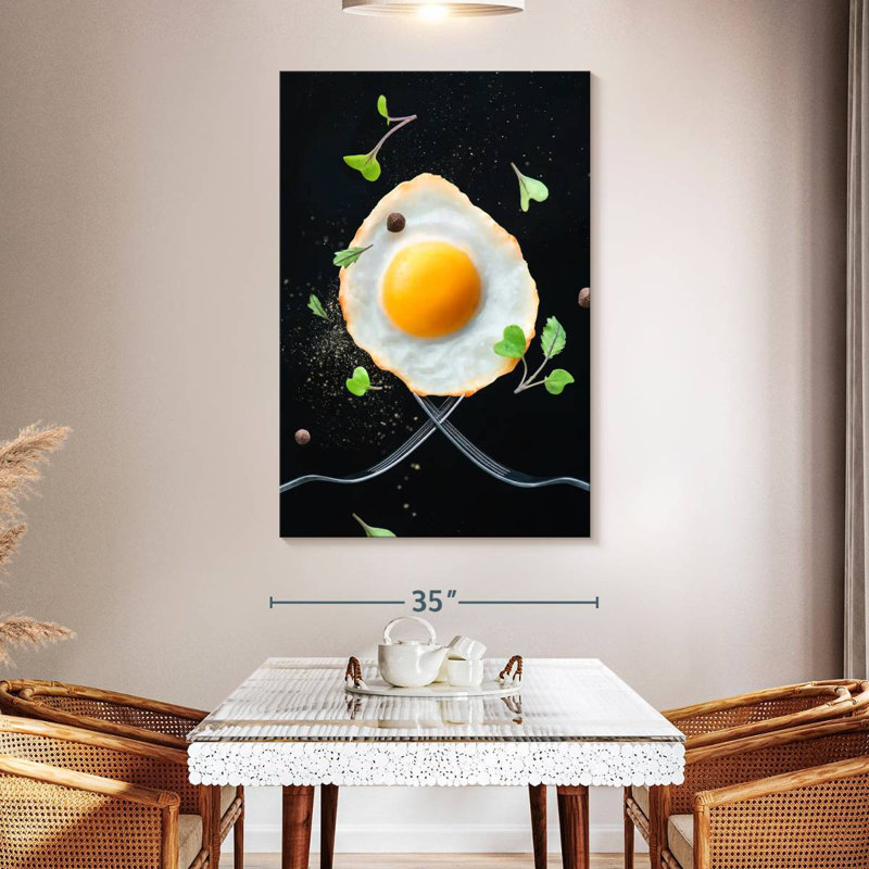Yarlin Fried Egg For Breakfast, 24" H x 16" W
