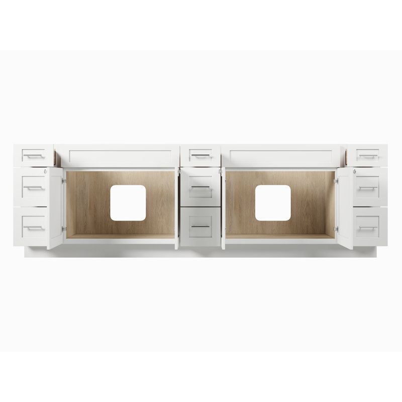108 Double Bathroom Vanity Base Only, White