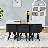 60" Wood Dining Table Set With 6 PU Leather Chairs-114023451-125797562