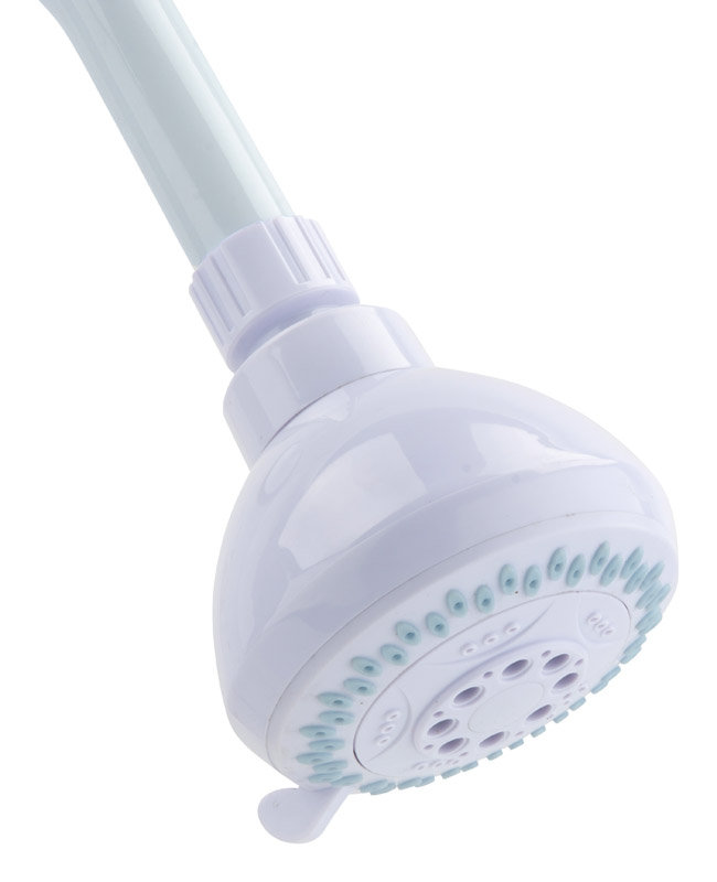 Pomme de douche multi-fonctions à débit bas, Blanc