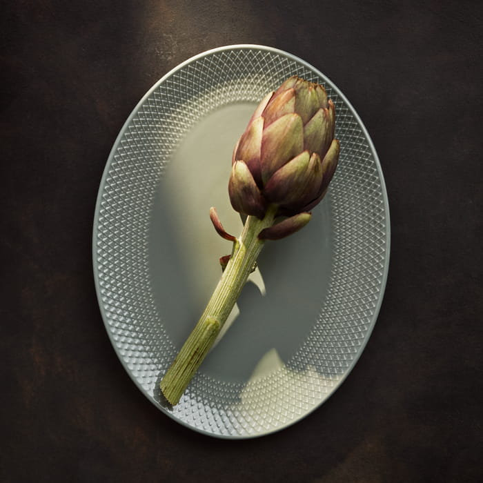 Rhombe Earth Porcelain China Decorative Plate, 11.2", Green