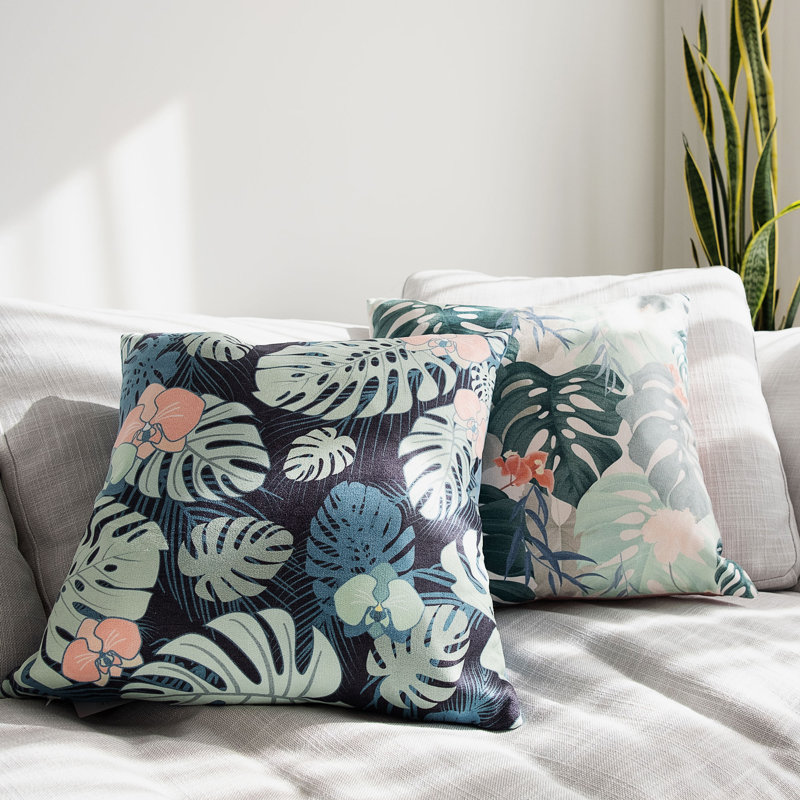 Monstera Throw Pillow
